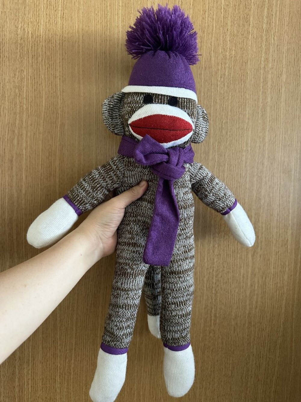 Knitted Sock Monkey Plush Toy